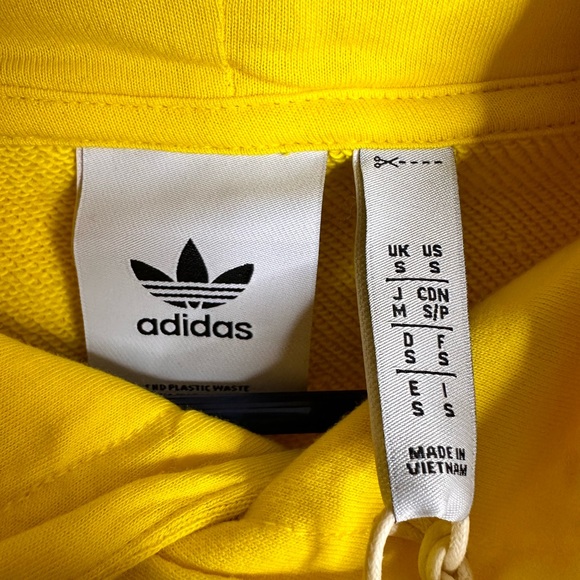 Adidas men’s yellow hoodie. NWT!  Size Small - Picture 8 of 12